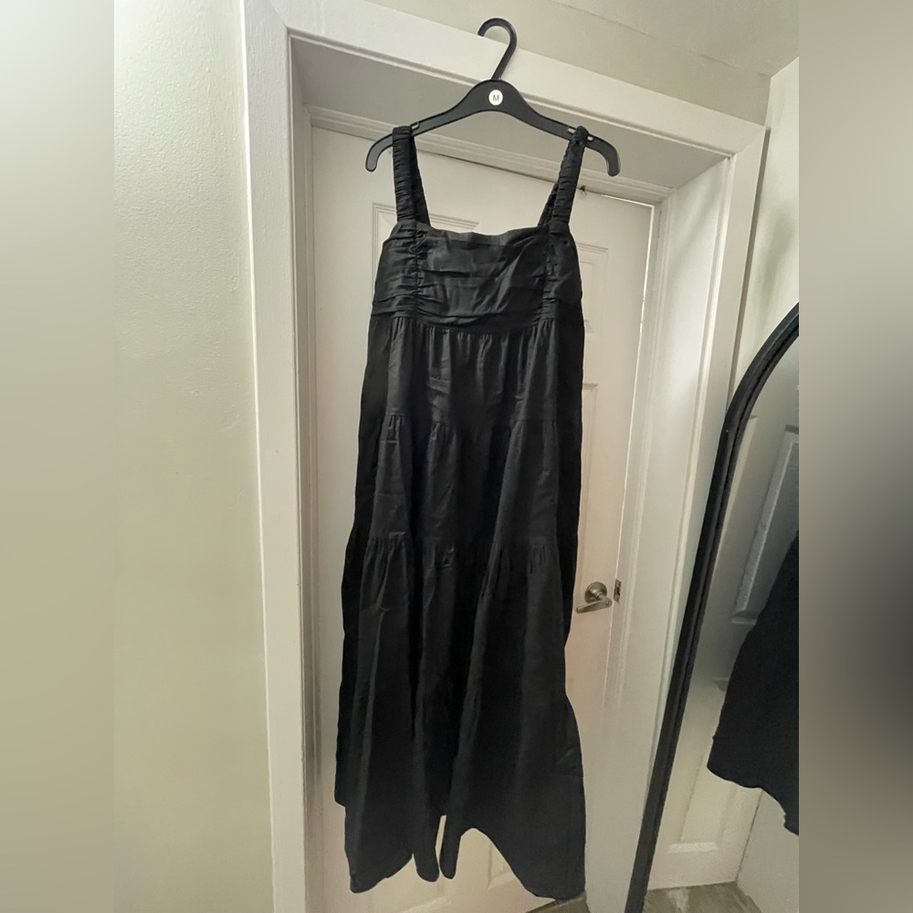 Elegant Black Maxi Dress Made in Italy